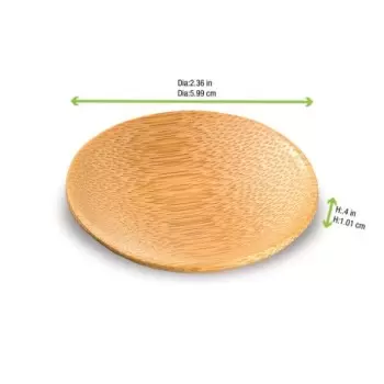 PacknWood Bamboo Mini Round Dish - 0.50oz Diam.2.3'' - 144 pcs