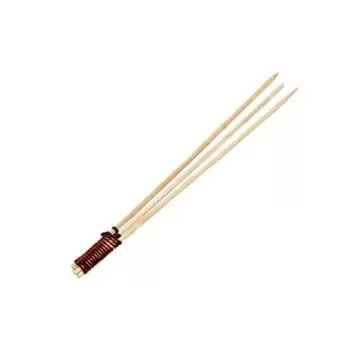 PacknWood Bamboo Skewer 3 Prong With Tied End - 3.14'' - 2000 pcs