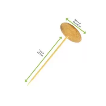 PacknWood Bamboo Mini Dish With Skewer - L:3.9'' Diam.1.6'' - 144 pcs