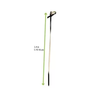 PacknWood Black Bamboo Looped Skewer With Twisted Stem - 3.9'' - 2000 pcs