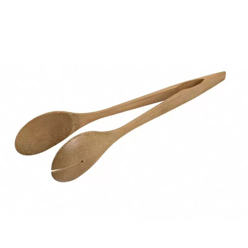 PacknWood Bamboo Serving Tongs - 10'' - 50 pcs