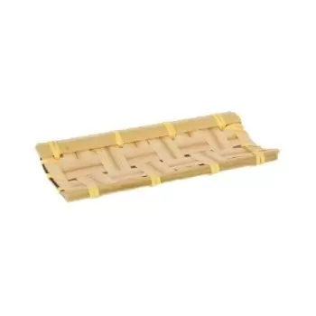 PacknWood Rectangular Bamboo Mat - 4.1 x 2'' - 200 pcs