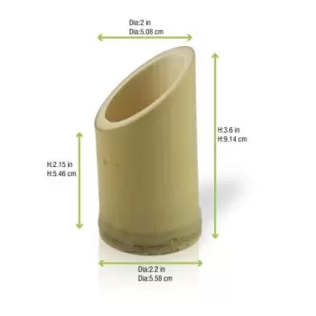 PacknWood Oblique Cut Bamboo Tube - 2.5oz Diam.2'' H:3.5'' - 200 pcs