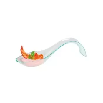 PacknWood Clear Green Cocktail Spoon - 4.8 x 1.2 x 1.2'' - 1152 pcs