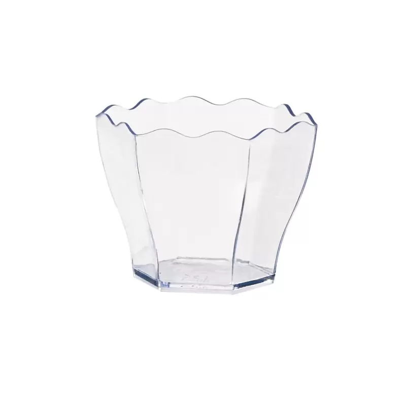 PacknWood Flower Shaped Transparent Cup - H:1.8'' - 600 pcs