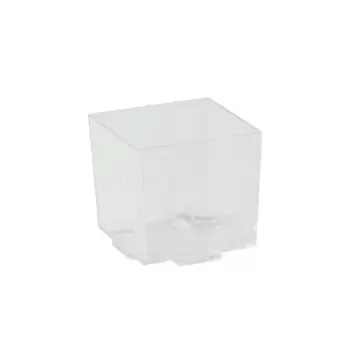 PacknWood Clear Green Cubic Mini Cup - 2oz 1.7 x 1.7 x 1.6'' - 600 pcs