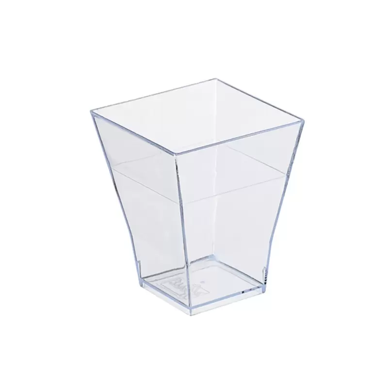 PacknWood Clear Square Cup - 2oz 1.7 x 1.7 x 2.1'' - 600 pcs