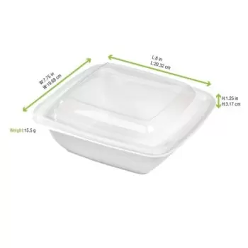 PacknWood Clear Pet Lid For 210Apuscb750 - 7.67 x 7.67 x 0.01'' - 300 pcs