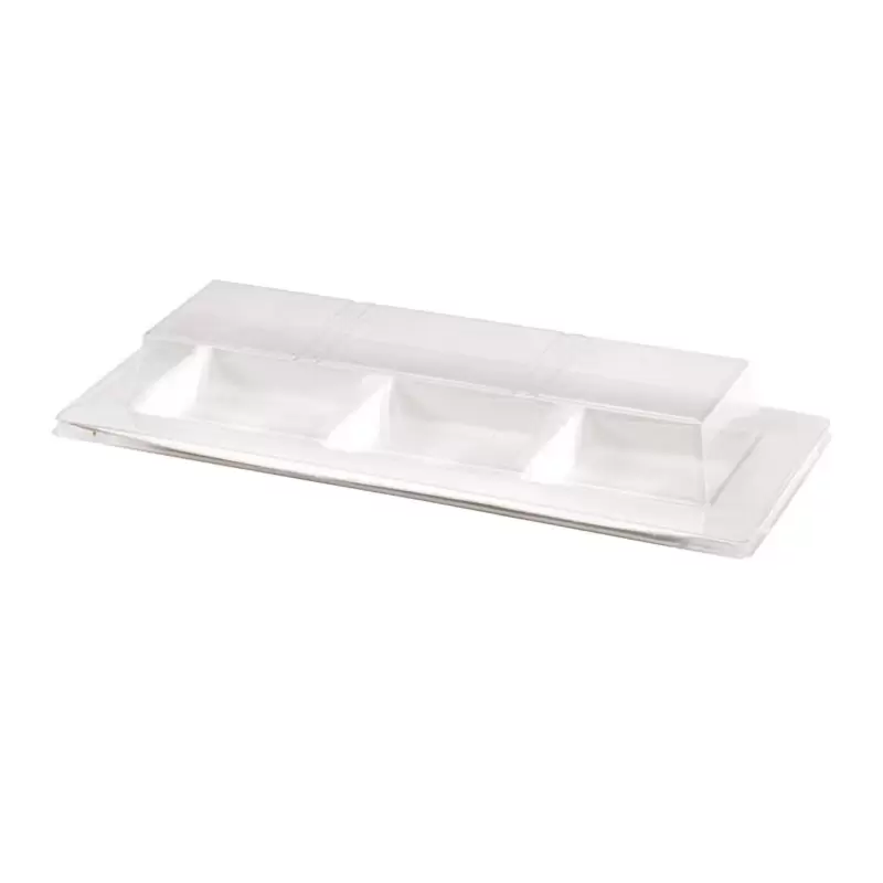 PacknWood Clear Pet Lid For 210Apu3Tapa - 10.2 x 4.37 x 1.25'' - 250 pcs