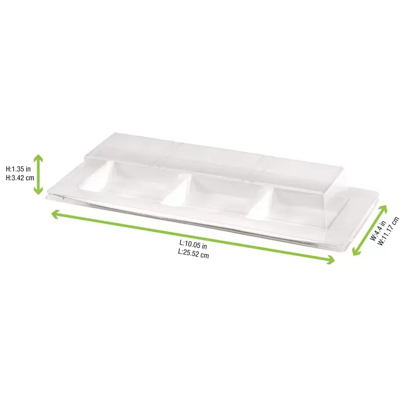 PacknWood Clear Pet Lid For 210Apu3Tapa - 10.2 x 4.37 x 1.25'' - 250 pcs