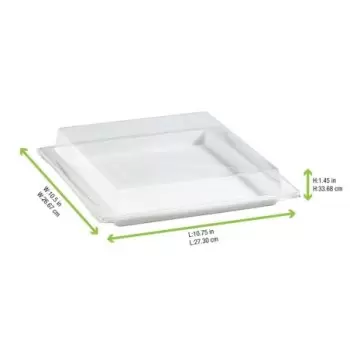 PacknWood Clear Pet Lid For 210Aputrp3 - 10.4 x 10.8 x 1.4'' - 200 pcs