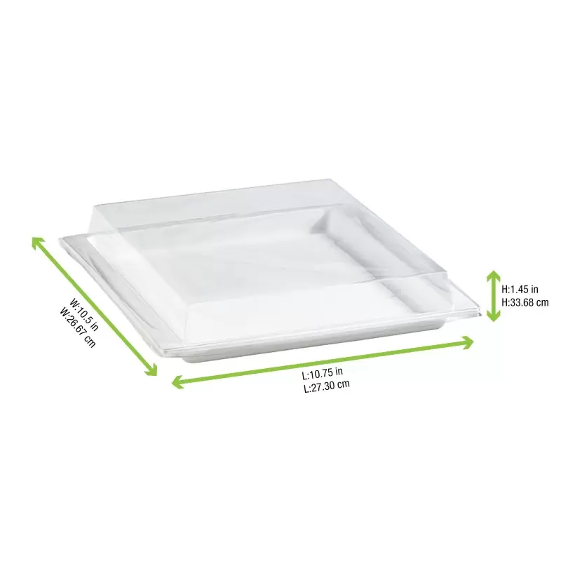 PacknWood Clear Pet Lid For 210Aputrp3 - 10.4 x 10.8 x 1.4'' - 200 pcs