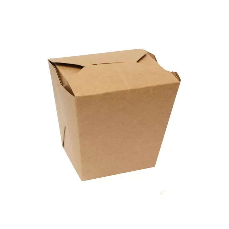 PacknWood Kraft Take Out Container - 26oz 4 x 3.5 x 4'' - 500 pcs