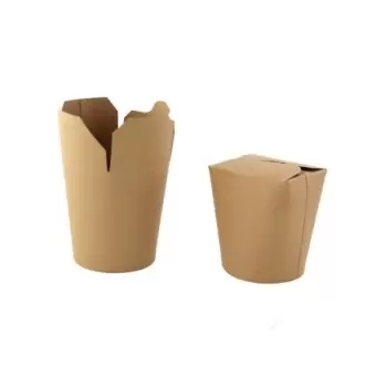 PacknWood Kraft Take Out Container - 16oz Diam.3.25'' H:3.75'' - 500 pcs