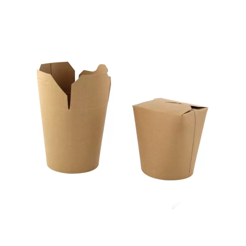 PacknWood Kraft Take Out Container - 16 oz Diam.3.25'' H: 3.75'' - 500 pcs