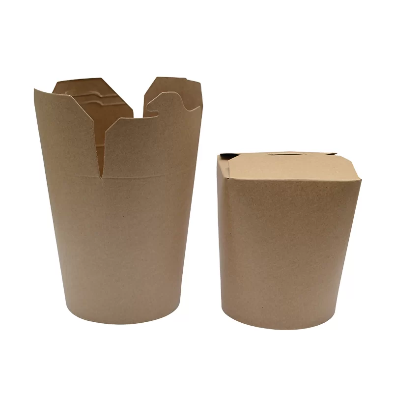 PacknWood Kraft Take Out Container - 4.65 x 3.65 x 4'' - 500 pcs