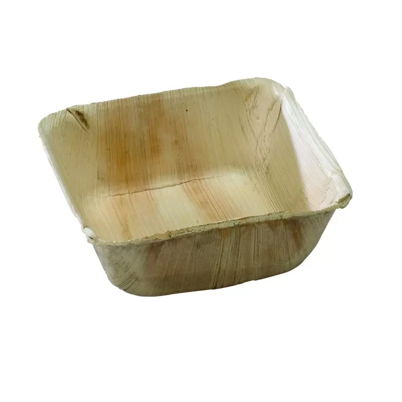 PacknWood Square Palm Leaf Bowl - 16oz 5 x 5 x 2'' - 100 pcs