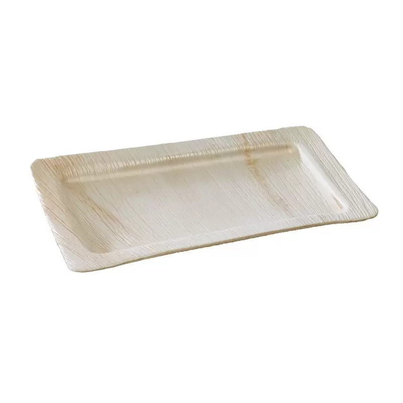 PacknWood Rectangular Palm Leaf Plate - 9.5 x 6.3'' - 100 pcs