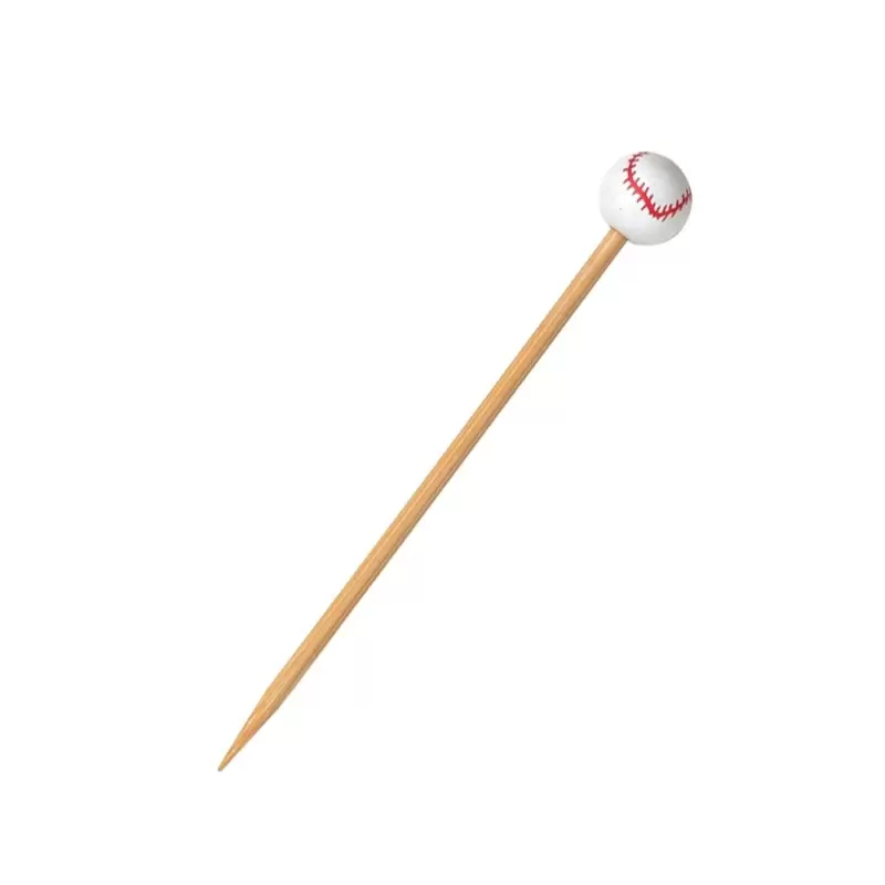 PacknWood Bamboo Baseball Skewers - 4.7'' - 1000 pcs