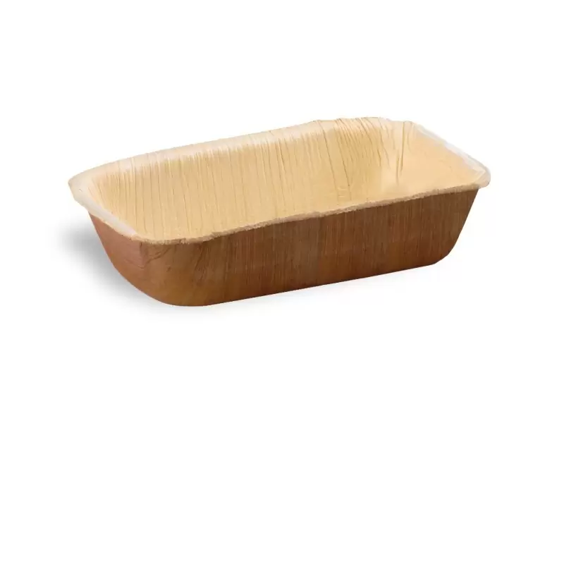 PacknWood Rectangular Palm Dish - 1oz 5 x 2.5 x 1.1'' - 200 pcs