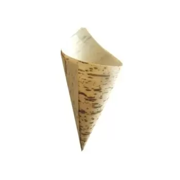 PacknWood Bamboo Leaf Cone 2 Layers - 1.5oz Diam.1.9'' H:5.1 x 3.5'' - 1000 pcs