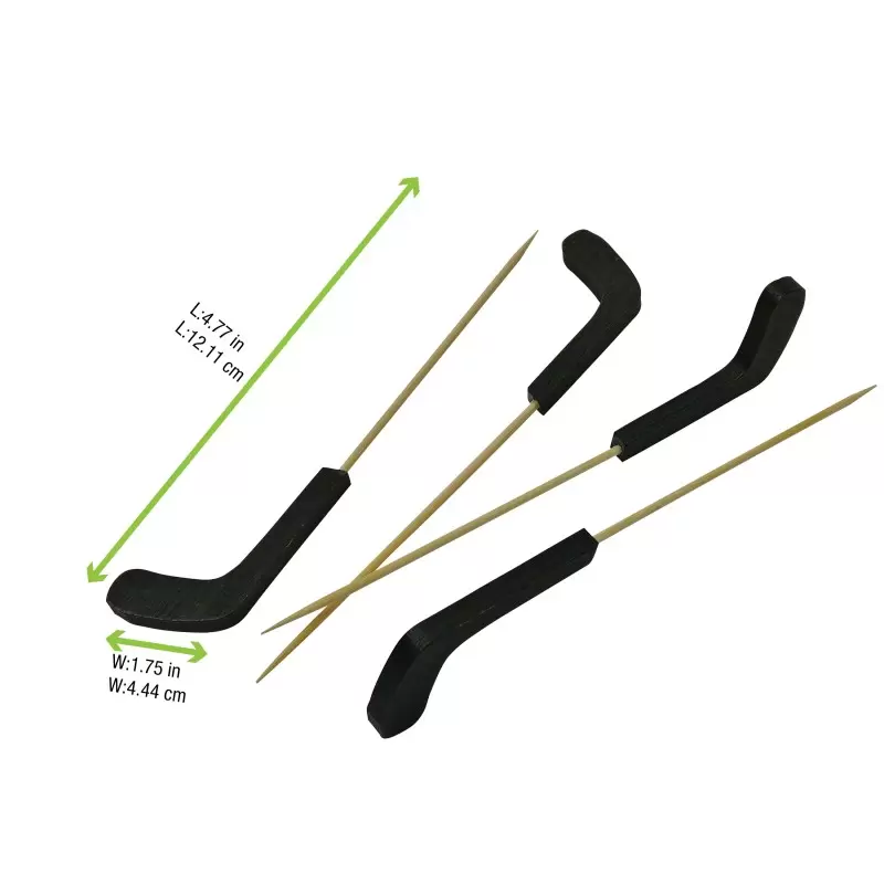 PacknWood Bamboo Hockey Picks - 4.75'' - 1000 pcs