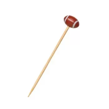 PacknWood Bamboo Football Skewers - 4.7'' - 1000 pcs