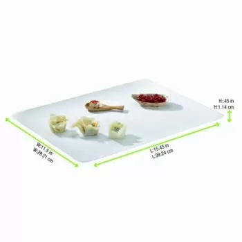 PacknWood Bio N Chic White Sugarcane Serving Platter - 15.3 x 11.4'' - 200 pcs