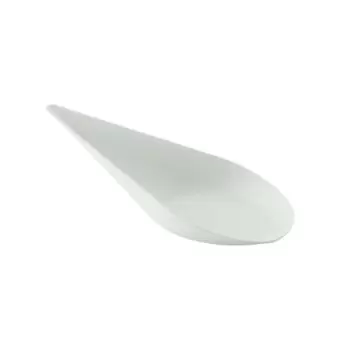 PacknWood Bio N Chic Drop Shaped White Sugarcane Dish - 0.5oz L:4.1'' W:1.9'' H:1.15'' - 300 pcs