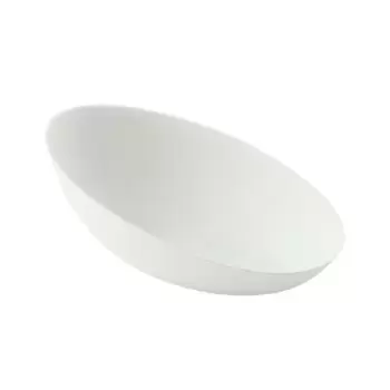 PacknWood Bio N Chic Egg Shaped White Sugarcane Dish - 1oz 3.1 x 2.1 x 1.1'' - 300 pcs