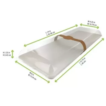 PacknWood Clear Pet Lid For 210Bchic3915 - 15.9 x 6.18 x 1.29'' - 100 pcs