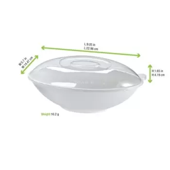 PacknWood Clear Pet Lid For 210Bchic750 & 210Bchic750Br - 8.77 x 5.39 x 1.69'' - 250 pcs