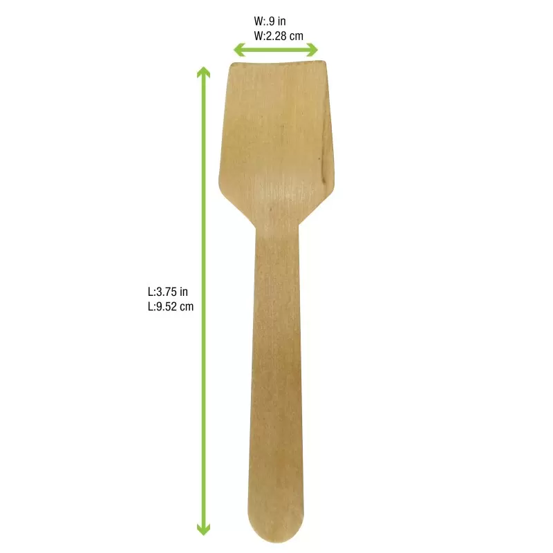 PacknWood Spoon For Ice Cream - 3.75'' - 3000 pcs