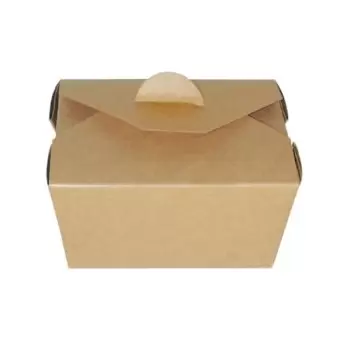 PacknWood Kraft Meal Box - 25oz Base: 4.5 x 3.5 x 2.5'' T - 450 pcs