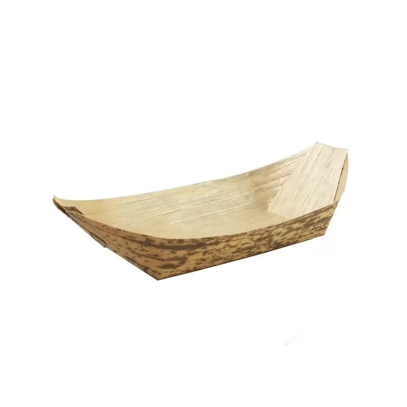 PacknWood Bamboo Leaf Boat - 0.5oz 3.5 x 1.7 x 0.5'' - 1000 pcs