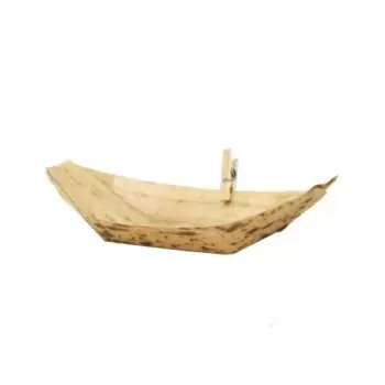 PacknWood Bamboo Leaf Boat - 1.5oz 3.7 x 2.1 x 0.6'' - 2000 pcs