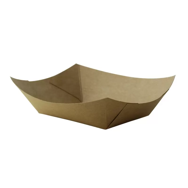 PacknWood Multi Use Kraft Paper Boat - 10oz 6.3 x 4.4 x 1.6'' - 1000 pcs