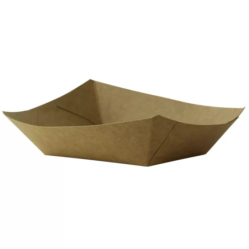 PacknWood Multi Use Kraft Paper Boat - 13oz 6.7 x 4.7 x 1.6'' - 1000 pcs