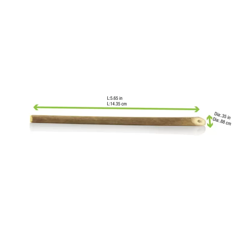 PacknWood Durable & Reusable Cocktail Bamboo Straw - Diam.0.45'' 5.7'' - 400 pcs