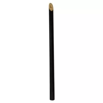 PacknWood Durable & Reusable Black Bamboo Straw - Diam.0.16'' 7.75'' - 100 pcs