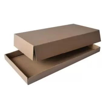 PacknWood Cardboard Kraft Lid - 10.2 x 12.4'' - 100 pcs