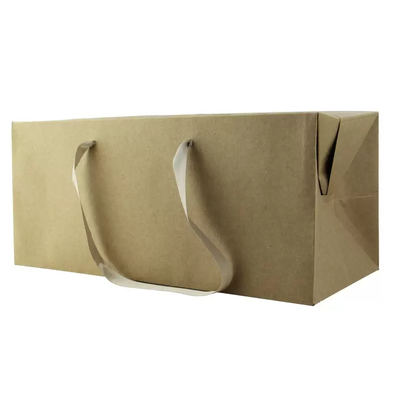 PacknWood Box Bag With Handles - 11.8x7.87x6.7'' - 50 pcs