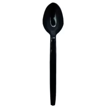 PacknWood Black Small Teaspoon - L: 4.72'' W:0.98'' - 6000 pcs