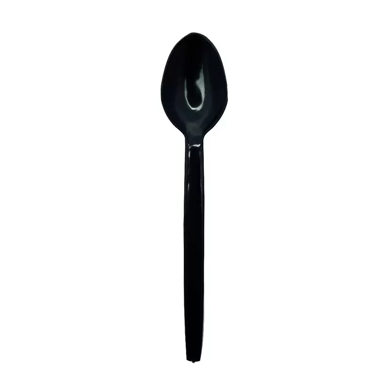 PacknWood Black Small Teaspoon - L: 4.72'' W:0.98'' - 6000 pcs