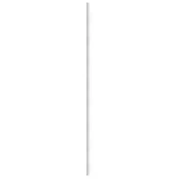 PacknWood Durable Solid White Cocktail Paper Straws - Unwrapped - Diam.0.2'' H:5.7'' - 3000 pcs