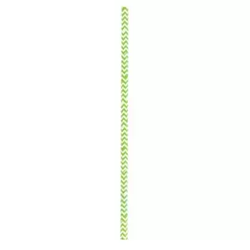 PacknWood Durable Lime Green & White Design Paper Straws - Unwrapped - Diam.0.2'' L:7.75'' - 3000 pcs