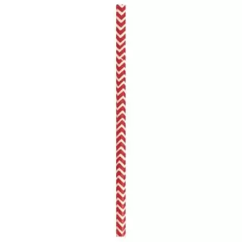 PacknWood Durable Red & White Design Paper Straws - Unwrapped - Diam.0.2'' L:7.75'' - 3000 pcs