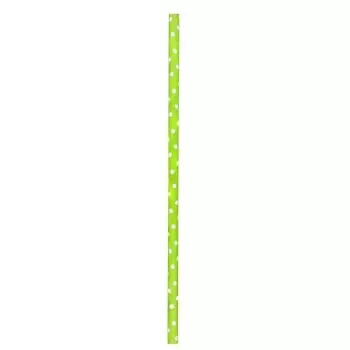 PacknWood Durable Lime Green & White Paper Straws - Unwrapped - L:7.75'' - 3000 pcs