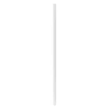 PacknWood Durable Solid White Paper Straws - Unwrapped - Diam.0.2'' L:7.75'' - 3000 pcs