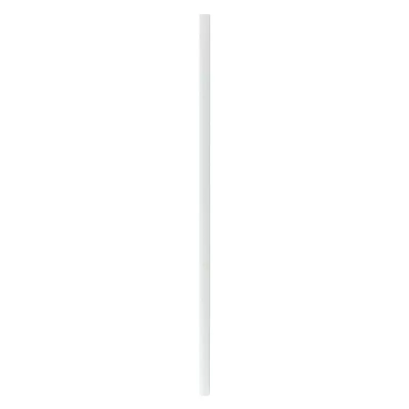 PacknWood Durable Solid White Paper Straws - Unwrapped - Diam.0.2'' L:7.75'' - 3000 pcs